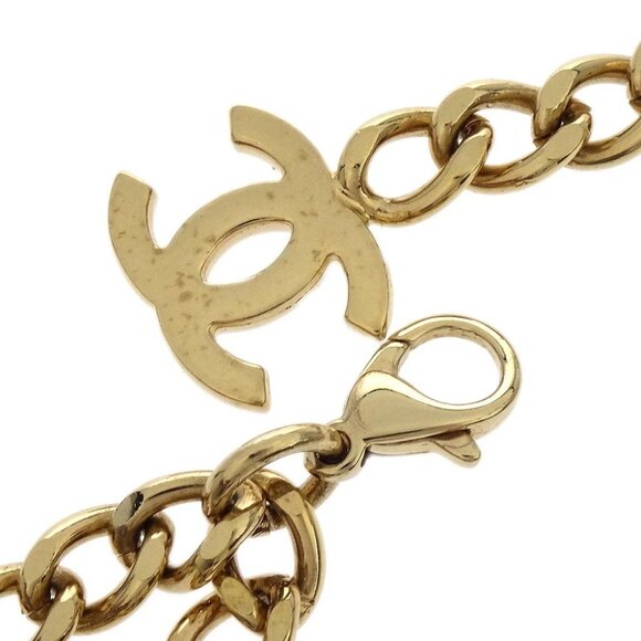 Chanel Rhinestone Chain Belt Gold 02P 187039
